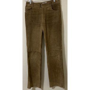 Vintage Skotts Suede Women's Size 6 Studded Brown Pants Style CP145 32" x 32"